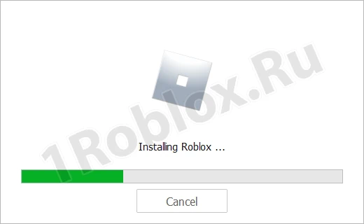 Ход инсталляции Roblox